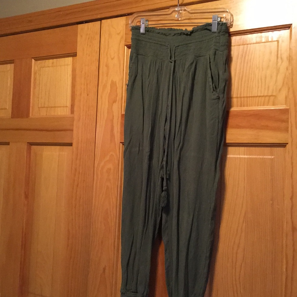 Olive harem pants